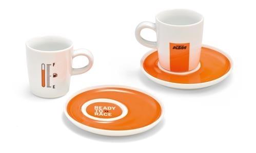 Juego tazas espresso KTM con platos