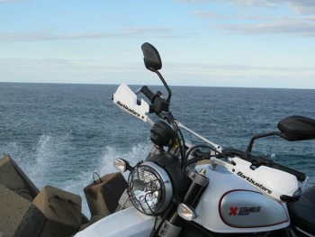 Estructura central aluminio paramanos Barkbusters Ducati Scrambker 800/1100