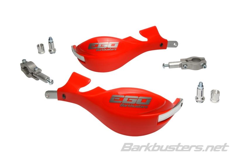 Paramanos Barkbusters EGO Mini abiertoa manillar 22mm rojos
