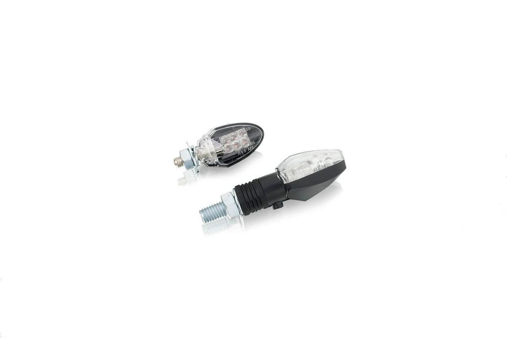 Intermitentes Puig Minimal a leds homologados negros brazo corto  (par)