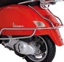 Defensas traseras Vespa GTS, GTV 125/250/300 /Super 2005-2022 cromadas