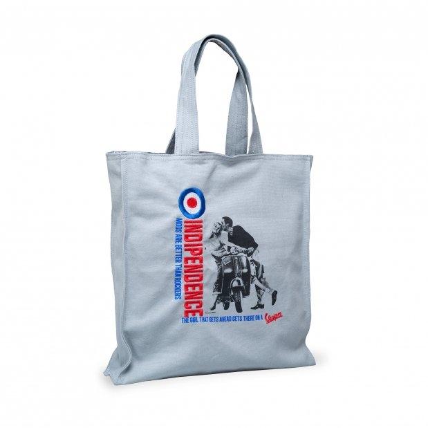 Bolsa Tote bag Loneta Vespa Independence gris