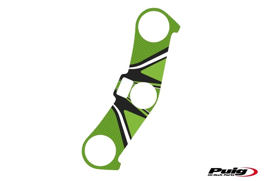 Adhesivo protector tija superior horquilla Kawasaki ZX-6R 2003-2004 modelo radikal verde