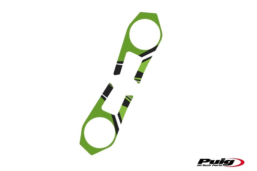 Adhesivo protector tija superior horquilla Kawasaki ZX-6R 2009-2016 modelo radikal verde