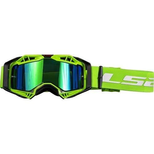 Gafas LS2 Aura Pro Negro-Verde lente iridium