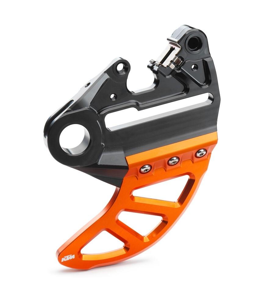 Soporte pinza freno trasero con protector de disco aluminio CNC KTM SX 2013-2022