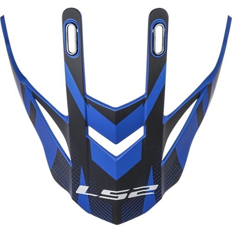 Visera casco LS2 MX436 EVO Master Negro mate-Azul