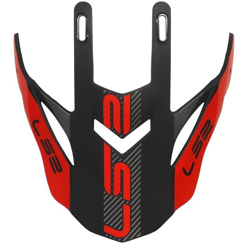 Visera casco LS2 MX436 EVO Adventurer Negro-Rojo
