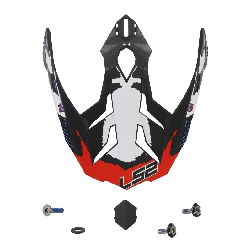 Visera casco LS2 MX701 Extend Rojo mate