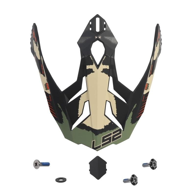 Visera casco LS2 MX701 Extend Verde militar mate