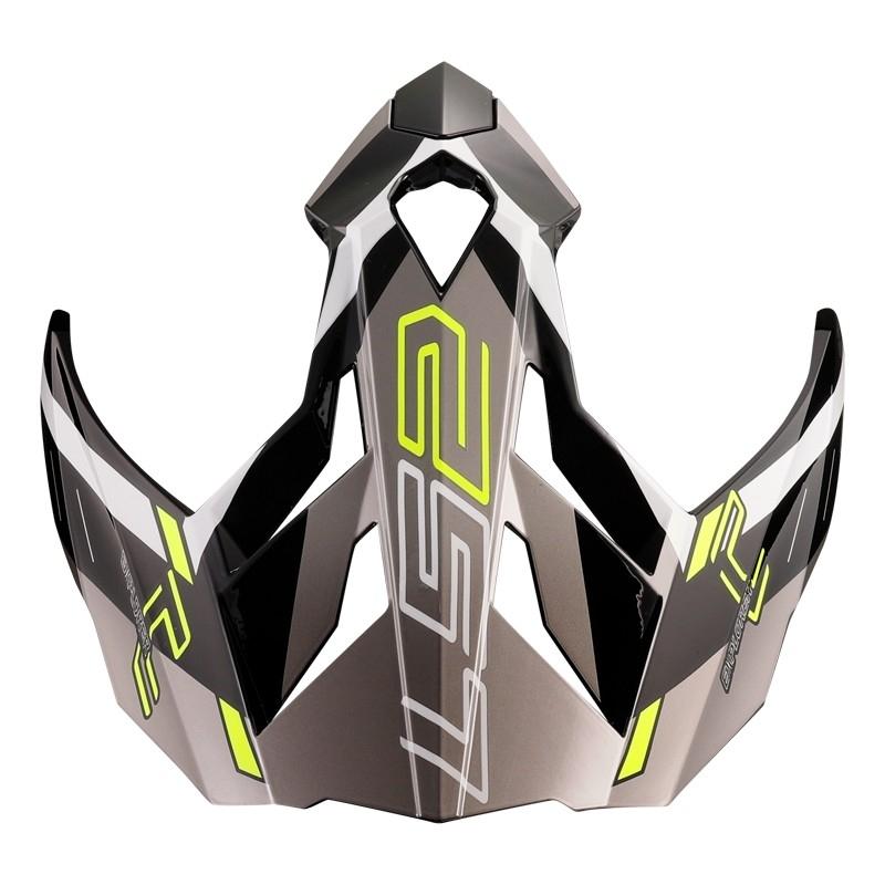 Visera casco LS2 MX701 Edge Negro-Amarillo fluor