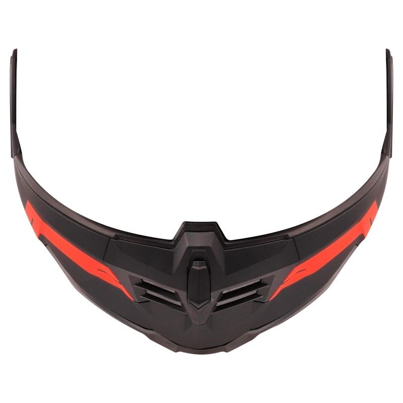 LS2 FF906 chin bar Bend matt black red