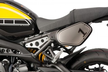 Tapas laterales retro Yamaha XSR900 2016-2019 simil carbono