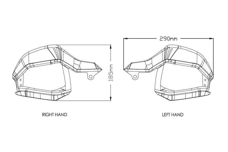 Extensiones paramanos originales Honda CRF1000L Africa Twin 2016-2019 transparentes