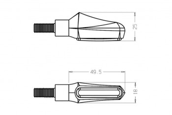 Intermitentes Puig Curve a leds delanteros con luz de posicion homologados negros  (par)