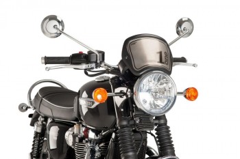 Placa frontal Triumph Bonneville T100, T120, T214 negra mate
