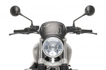 Placa frontal BMW R nineT Scrambler 2016-2020 negra mate