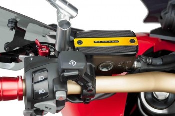 Tapa bomba freno delantero Honda modelos diversos, SYM Maxsym 400TL 2021-2024 color oro