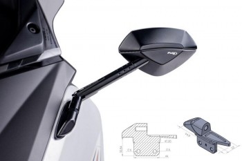Adaptador espejos a carenado Yamaha T-Max 530 2012-2019, T-Max 560 2020-2021 lado izquierdo