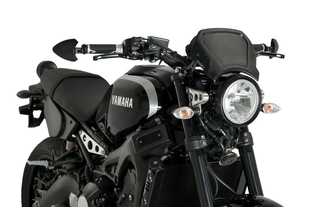 Placa frontal aluminio Yamaha XSR900 2016-2021 negra