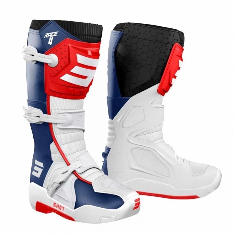 Botas Shot Race 4 azul-rojo-blanco talla 46