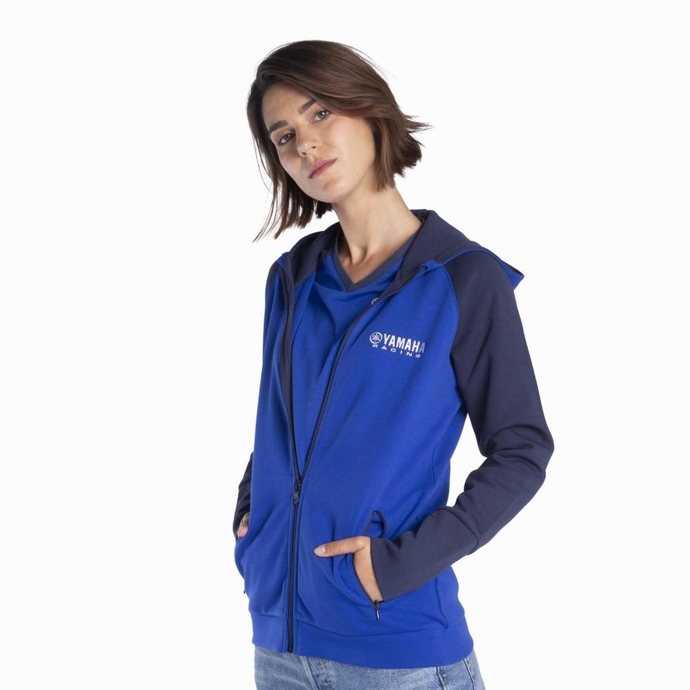 Sudadera con capucha y cremallera Yamaha Paddock Blue Kasua lady