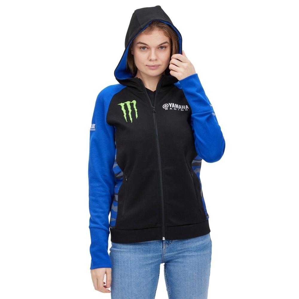 Sudadera con capucha y cremallera replica Monster Energy Yamaha Factory MXGP Team lady