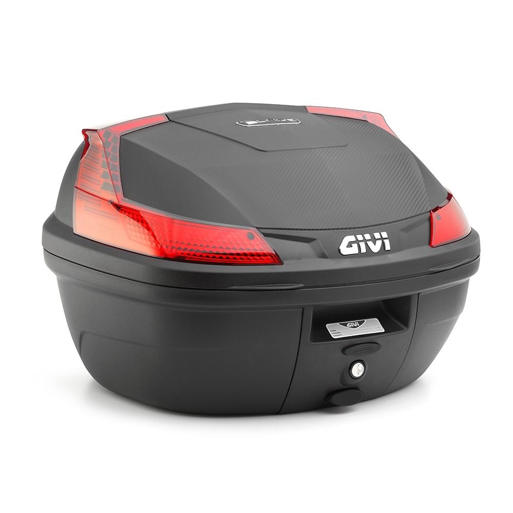 Baul 37L Givi B37 Blade negro base reflex rojo