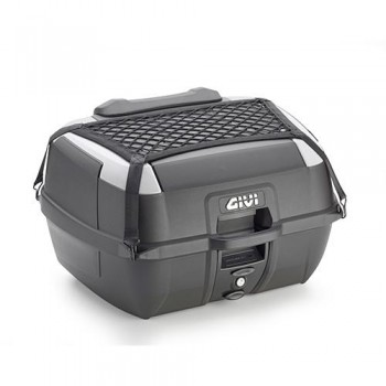 Baul 45L Givi B45 negro base con respaldo + red + alfombrilla interior