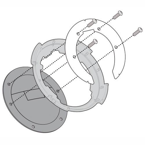 Kit montaje bolsa deposito Givi Tanklock para Kawasaki