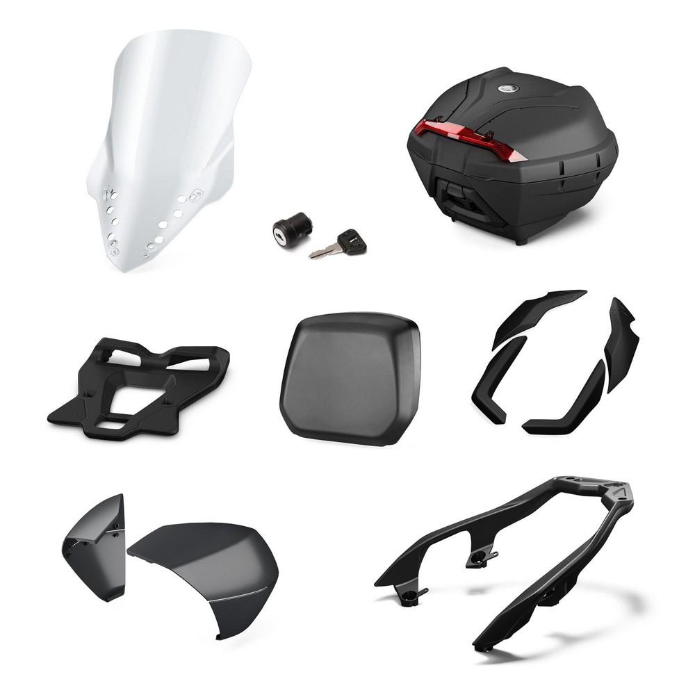 Pack accesorios urban Yamaha X-Max 125/300 2023-2024 tech black  (baul 34L).