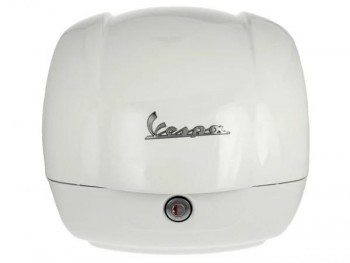 Baul 36L Vespa GTS, GTV, Super Blanco Montebianco 544 respaldo negro