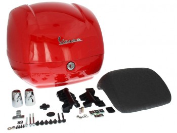 Baul 36L Vespa GTS, GTV, Super Rojo Dragon 894 respaldo negro