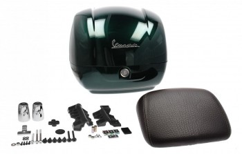 Baul 36L Vespa GTS, GTV, Super Verde bosque 349/A respaldo negro touring