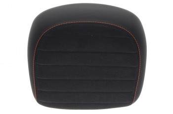 Baul 36L Vespa GTS, GTV, Super Naranja  impulsivo A11 respaldo negro con costuras naranjas
