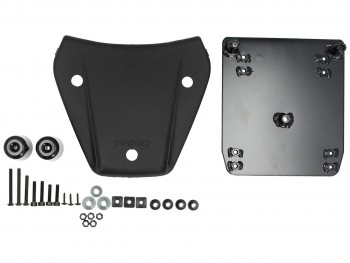 Baul 36L Piaggio Beverly 300/350 Eu4 Gris cometa mate 760/B respaldo negro con costuras rojas