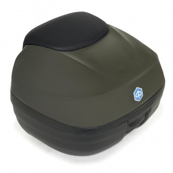 Kit Baul Piaggio MP3 300/350/400/500 desde 2018 37 litros Verde army mate 333/A (XV7) respaldo negro sport