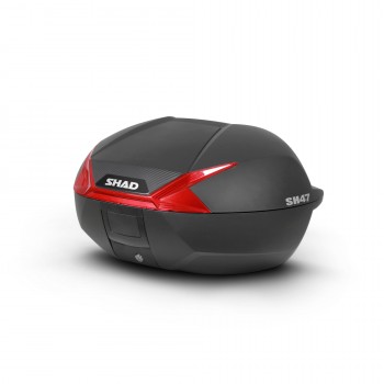 Baul 47L Shad SH47 negro base reflex rojo