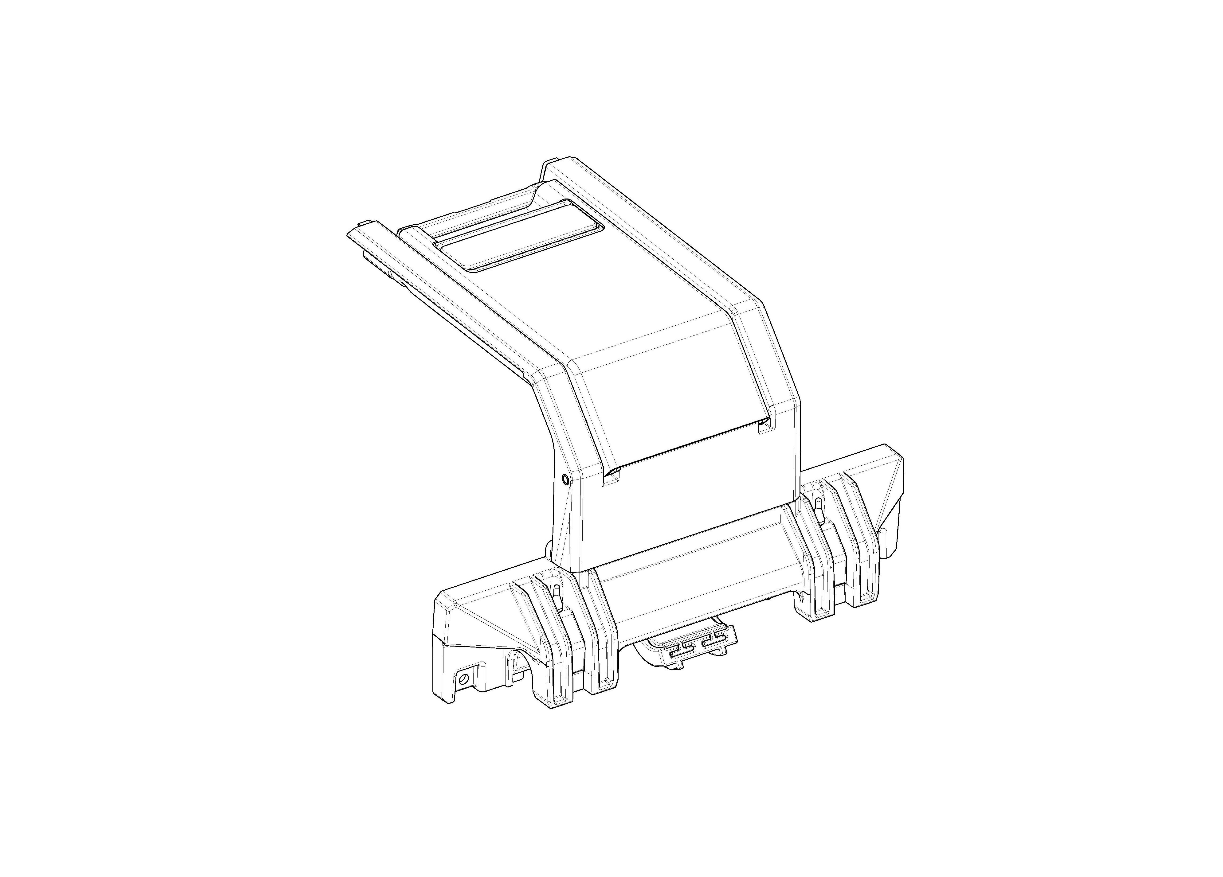 Parte inferior cerradura baul Shad TR47, TR48