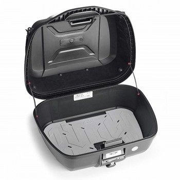 Baul 43L Givi E43 negro base con respaldo, red y alfombra