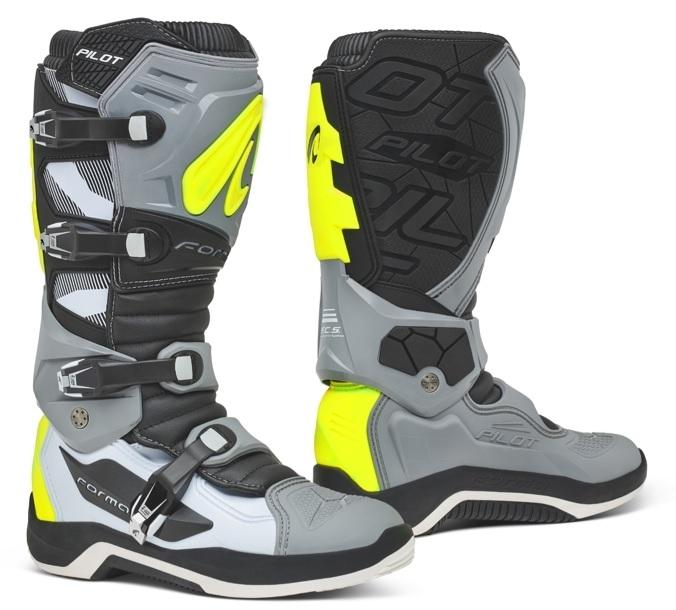 Botas Forma Pilot gris-blanco-amarillo talla 44