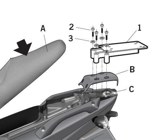 Soporte baul Shad Top master Gilera Runner 50/125/180