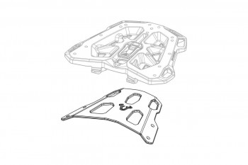 Portaequipajes Street Rack BMW R1200 R/RS 2014-2018, R1250 R/RS 2018-  SW-Motech