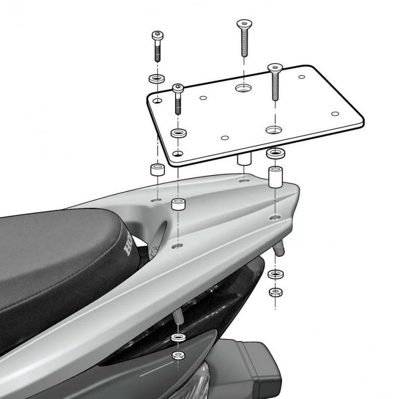 Soporte baul Shad Top master Honda Vision 110/125 2011-2023, NSC50 2011-2020