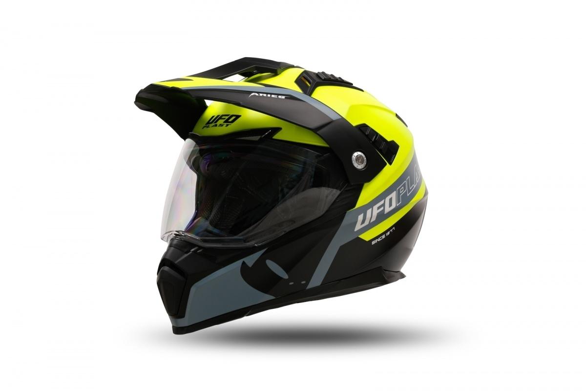 Casco Ufo Aries Negro-Amarillo fluor