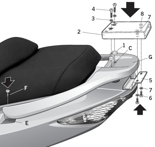 Soporte baul Shad Top master Kymco Xciting 500/R 2006-2015