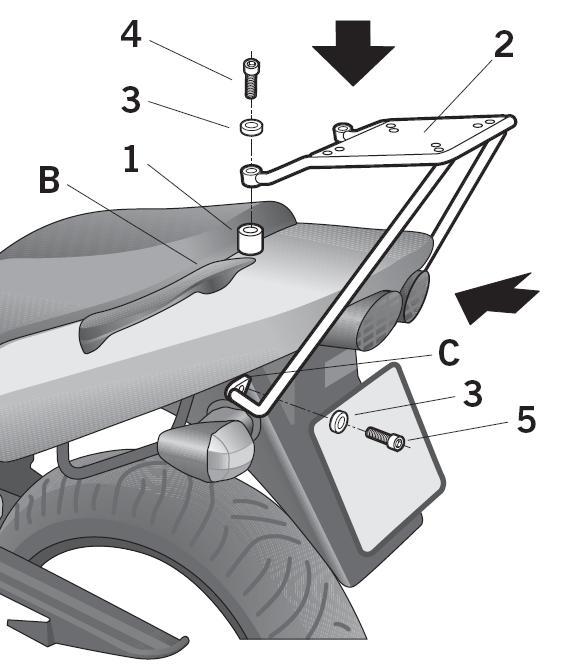 Soporte baul Shad Top master Kawasaki ZR-7/S 2001-2005