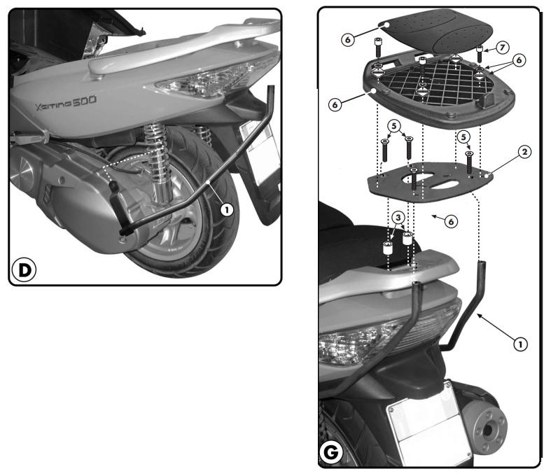 Parrilla portabaul Kymco Xciting R 300/500 2009-2014