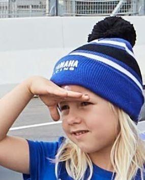 Gorro azul Yamaha niños