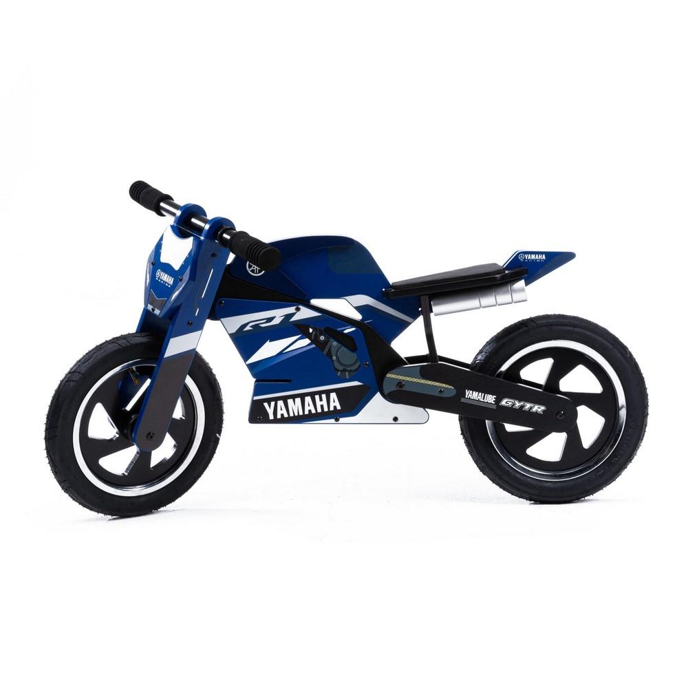 Bicicleta sin pedales Yamaha R1 en madera